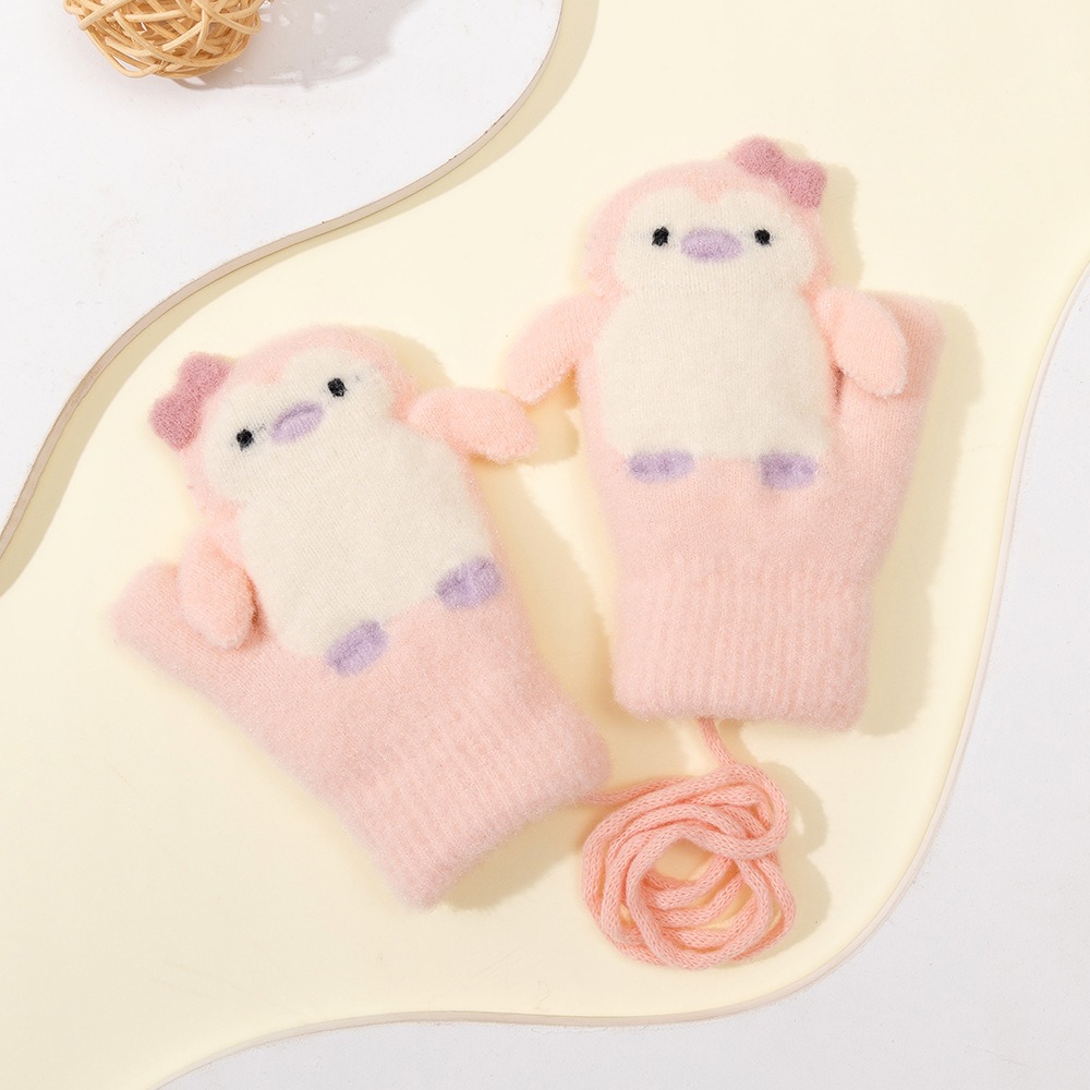 Wool Glove Lined - Anti Lost String Kids Anti Lost