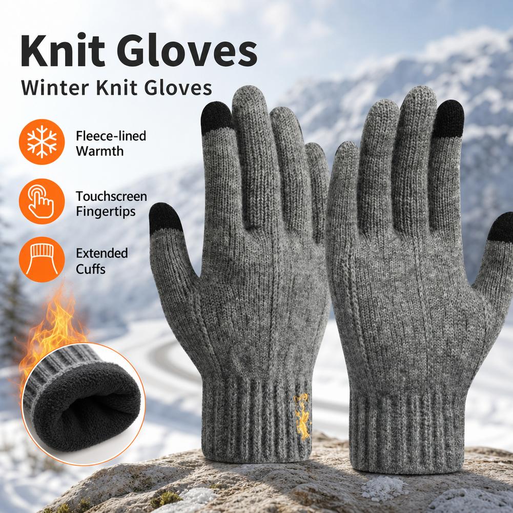 2026 Men's Thermal Wool Knitte - Wool Glove Lined recension och pris